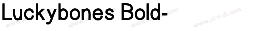 Luckybones Bold字体转换